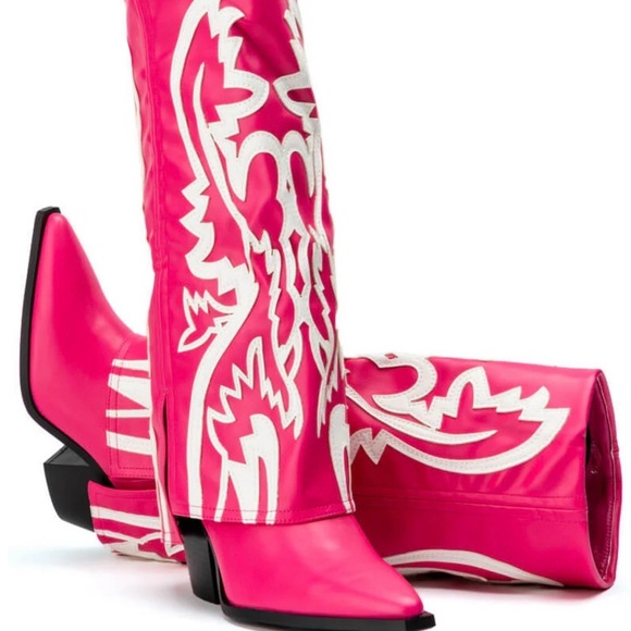 Azalea Wang Shoes - Azalea Wang Simply Pink Western Boots Size 7 Barbiecore NIB